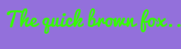 Image with Font Color 33FF00 and Background Color 9370DB
